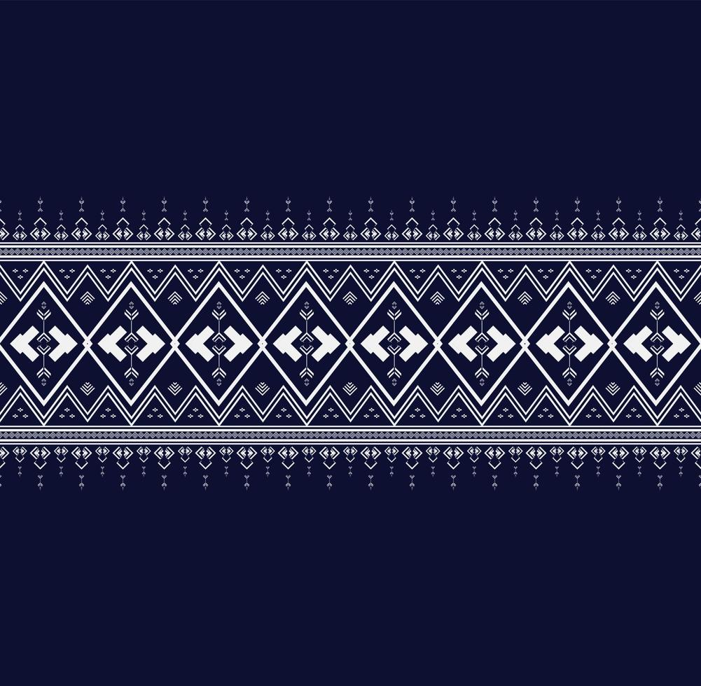 Seamless Geometric ethnic texture embroidery with Dark Blue background design for wallpaper and skirt,carpet,wallpaper,clothing,wrapping,Batik,fabric,sheet Vector,illustration vector