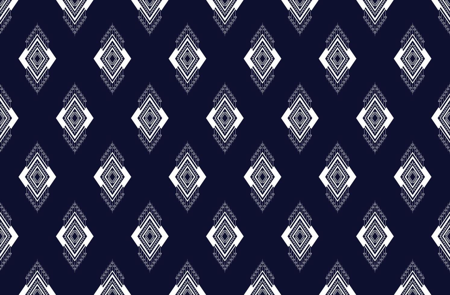 Seamless pattern Geometric ethnic texture embroidery with Dark Blue background design used in wallpaper,skirt,carpet,wallpaper,clothing,wrapping,Batik,fabric,sheet used in Vector, illustration vector
