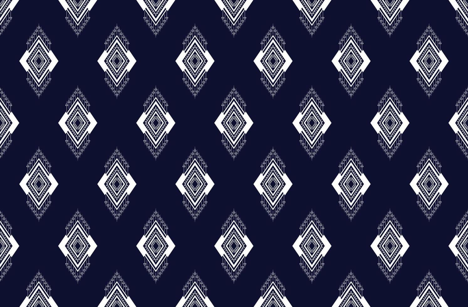 Seamless pattern Geometric ethnic texture embroidery with Dark Blue background design used in wallpaper,skirt,carpet,wallpaper,clothing,wrapping,Batik,fabric,sheet used in Vector, illustration vector