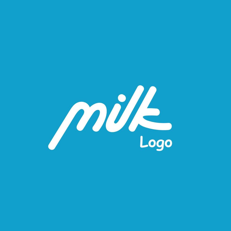 logotipo simple del día mundial de la leche sobre fondo azul y elementos de leche vector