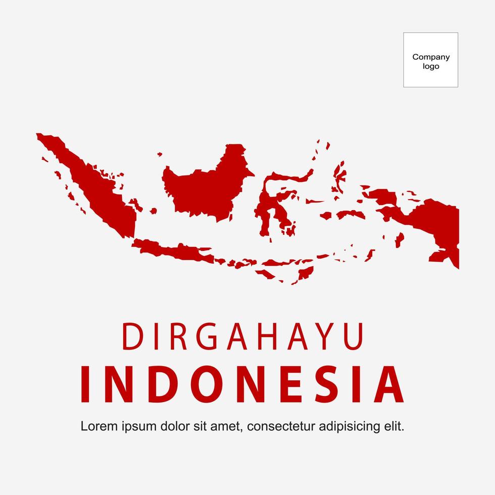 Dirgahayu Indonesia greeting with white background vector