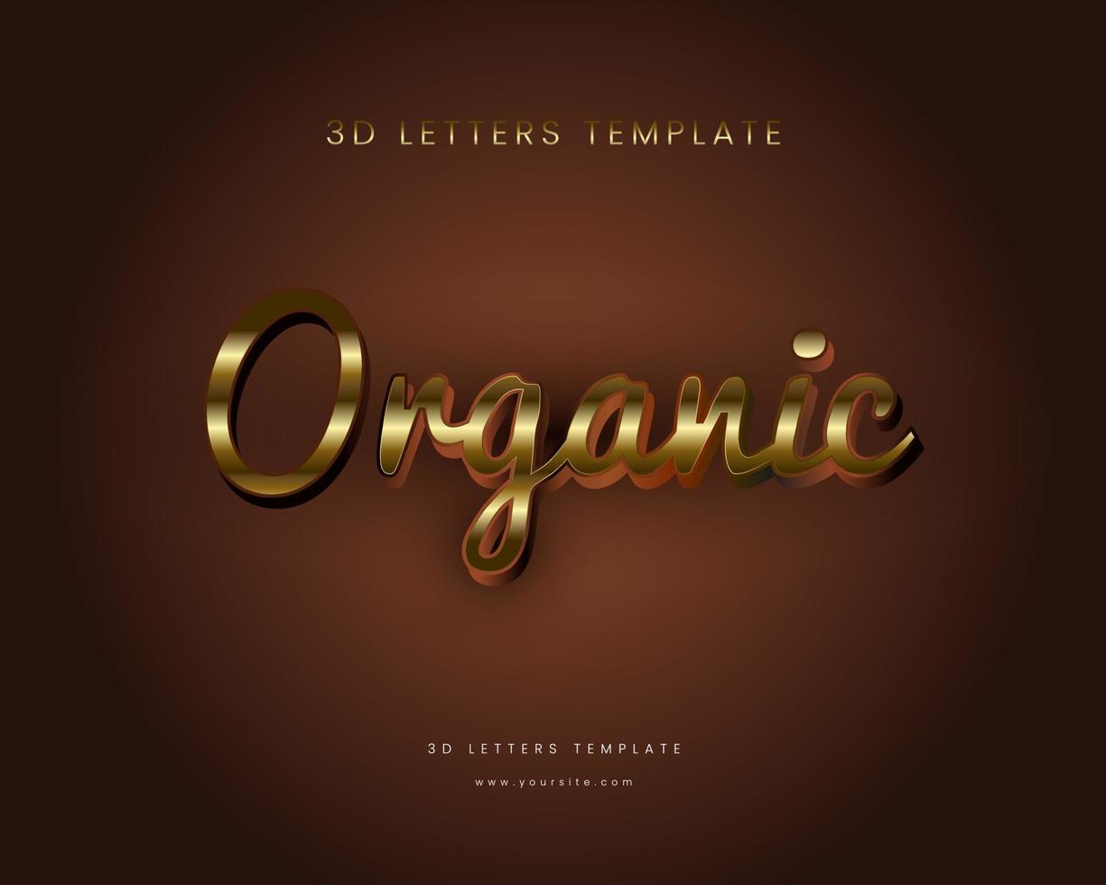 A 3D golden gradient lletters design template style vector
