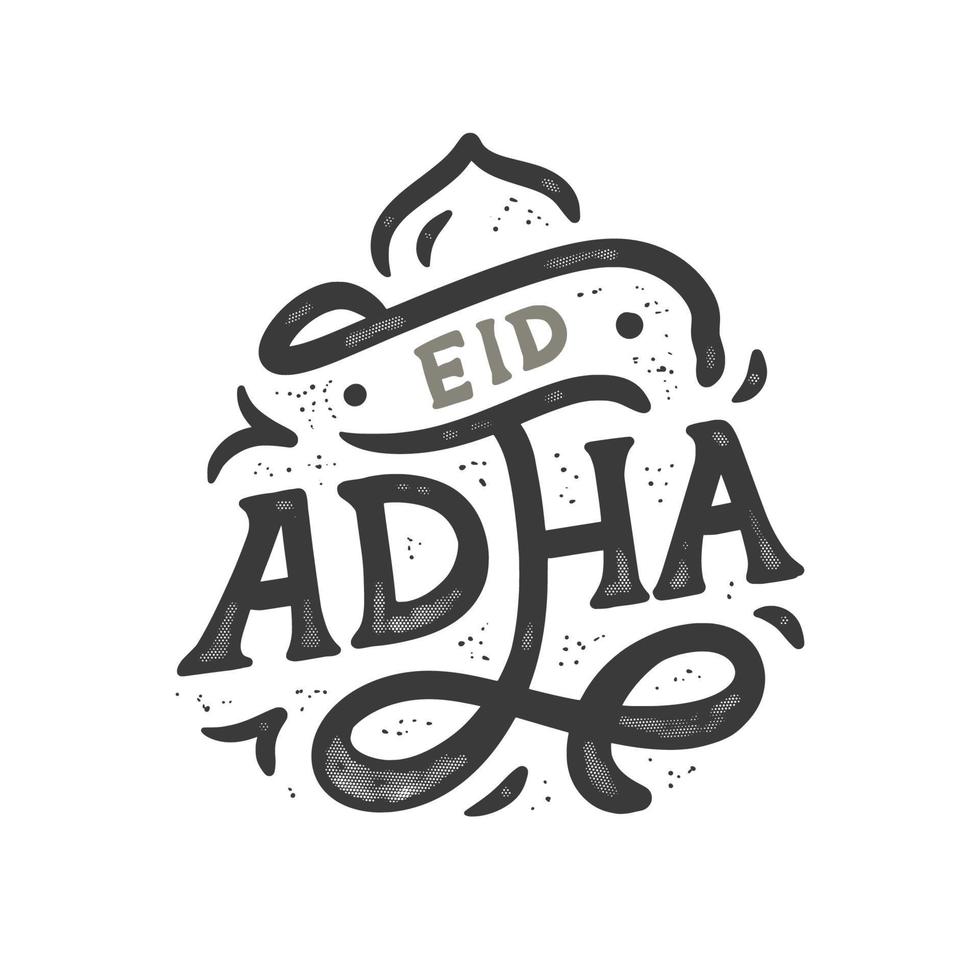 eid adha mubarak islamic lettering vector