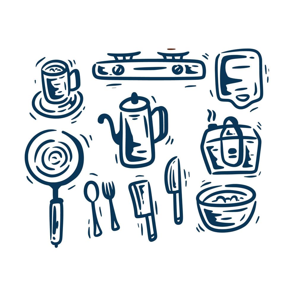 vector de icono de herramientas de cocina de ilustración