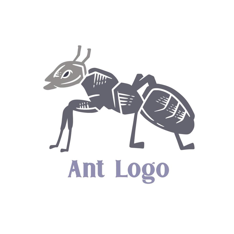 illustration ant animal logo icon vector