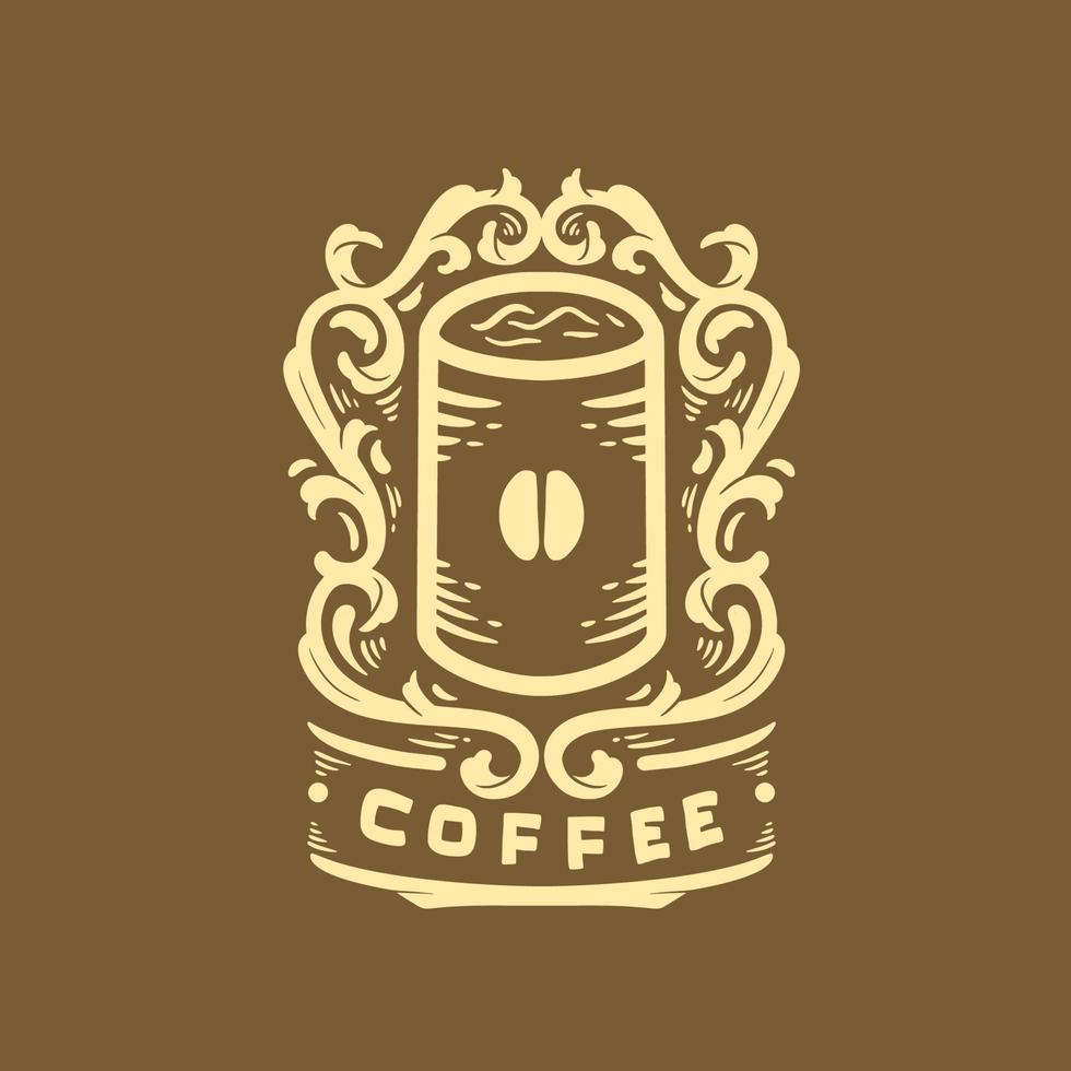 insignia de cafetería en estilo vintage vector