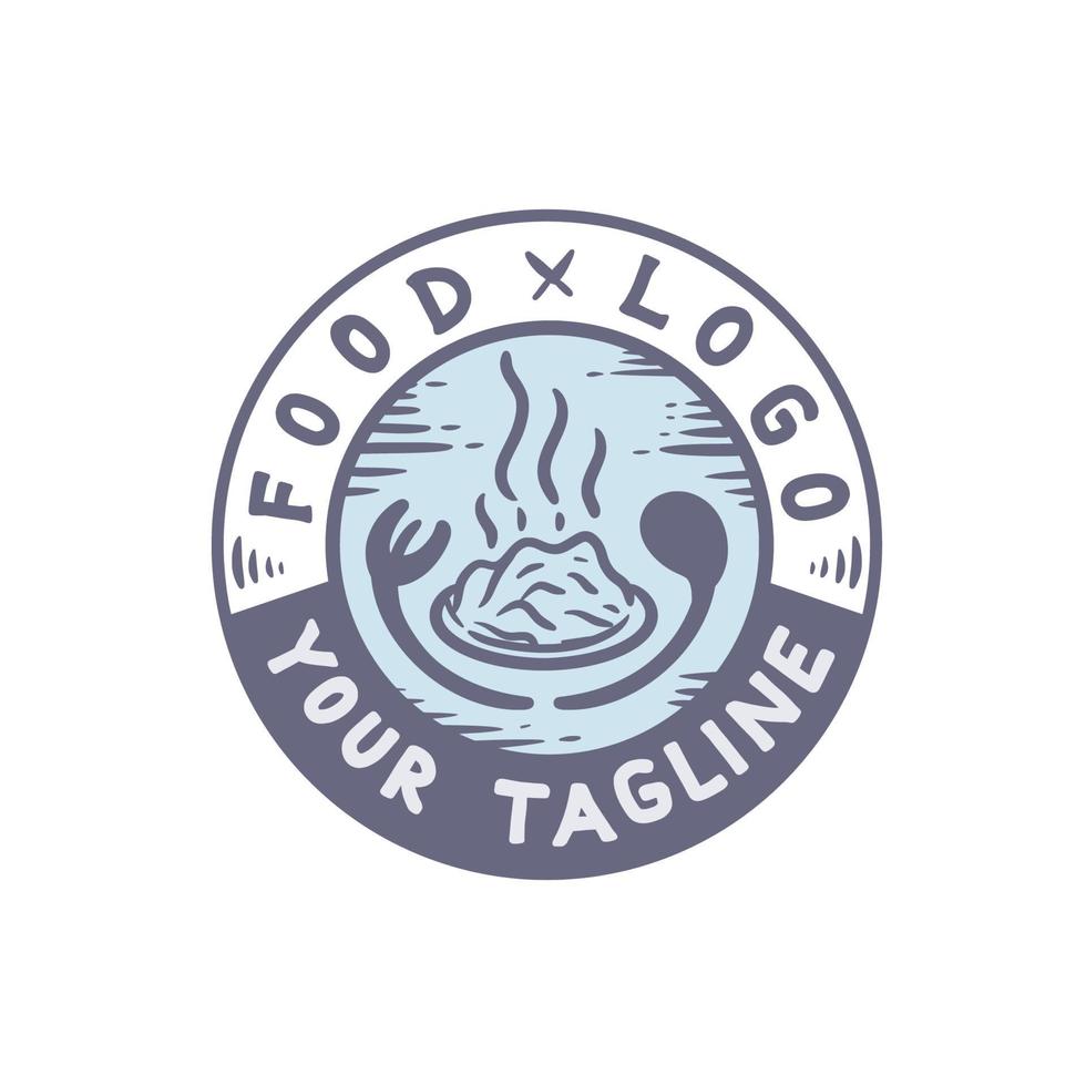 food logo emblem illustration template vector