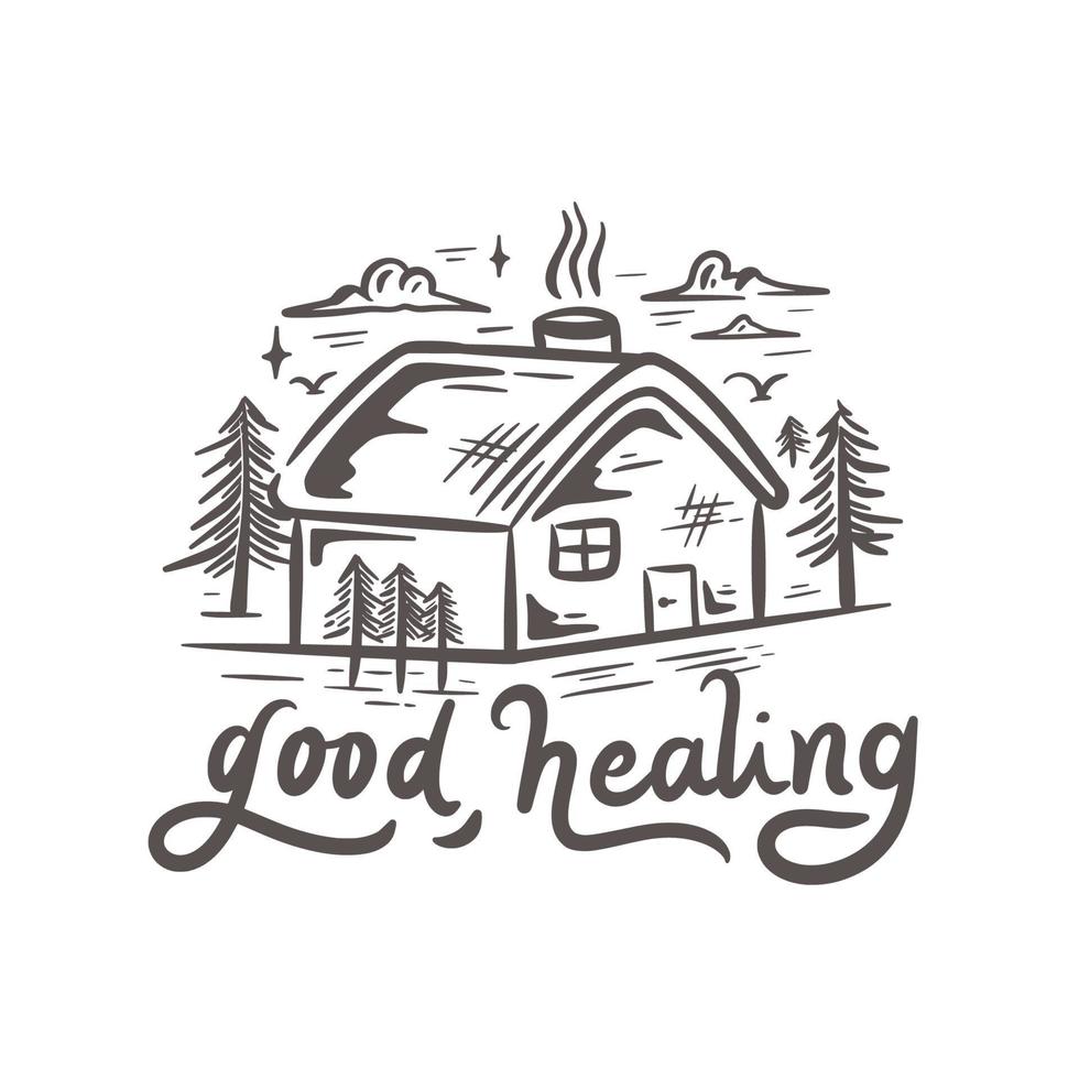 good healing home illustration vector