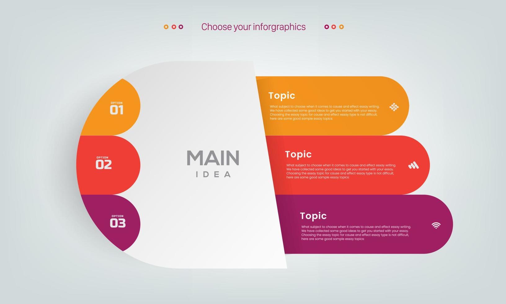 red Vector infographic template with label, integrated circles. Business concept with 8 options. For content, diagram, flowchart, steps, parts, timeline infographics, workflow, chart design