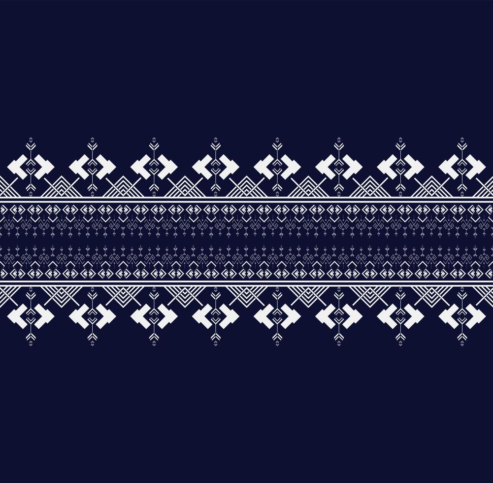 Seamless Geometric ethnic texture embroidery with Dark Blue background design for wallpaper and skirt,carpet,wallpaper,clothing,wrapping,Batik,fabric,sheet Vector,illustration vector