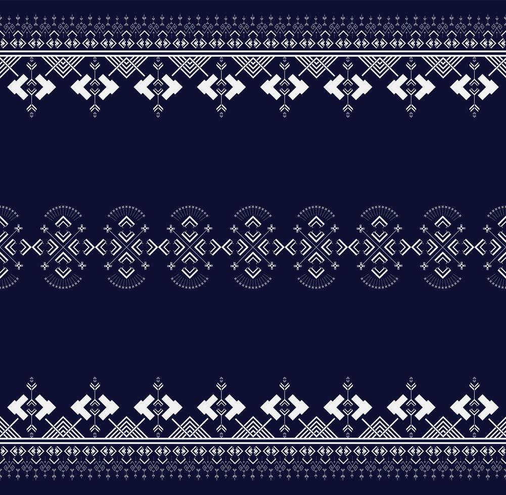 Seamless Geometric ethnic texture embroidery with Dark Blue background design for wallpaper and skirt,carpet,wallpaper,clothing,wrapping,Batik,fabric,sheet Vector,illustration vector