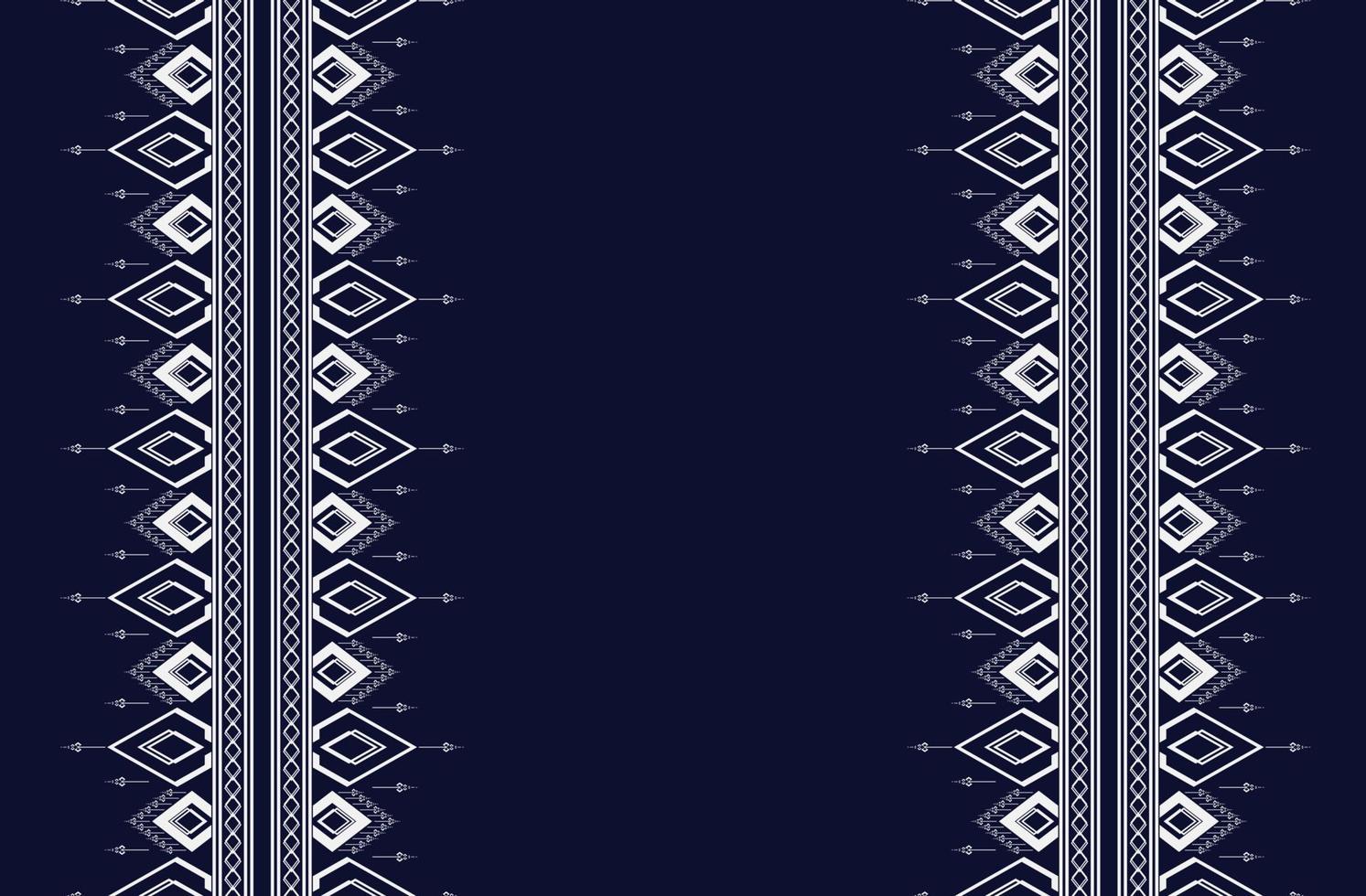 textura étnica geométrica y bordado de patrón con diseño de fondo azul oscuro para fashio, papel pintado, falda, alfombra, papel pintado, ropa, envoltura, batik, tela, hoja, vector, estilo de ilustración vector