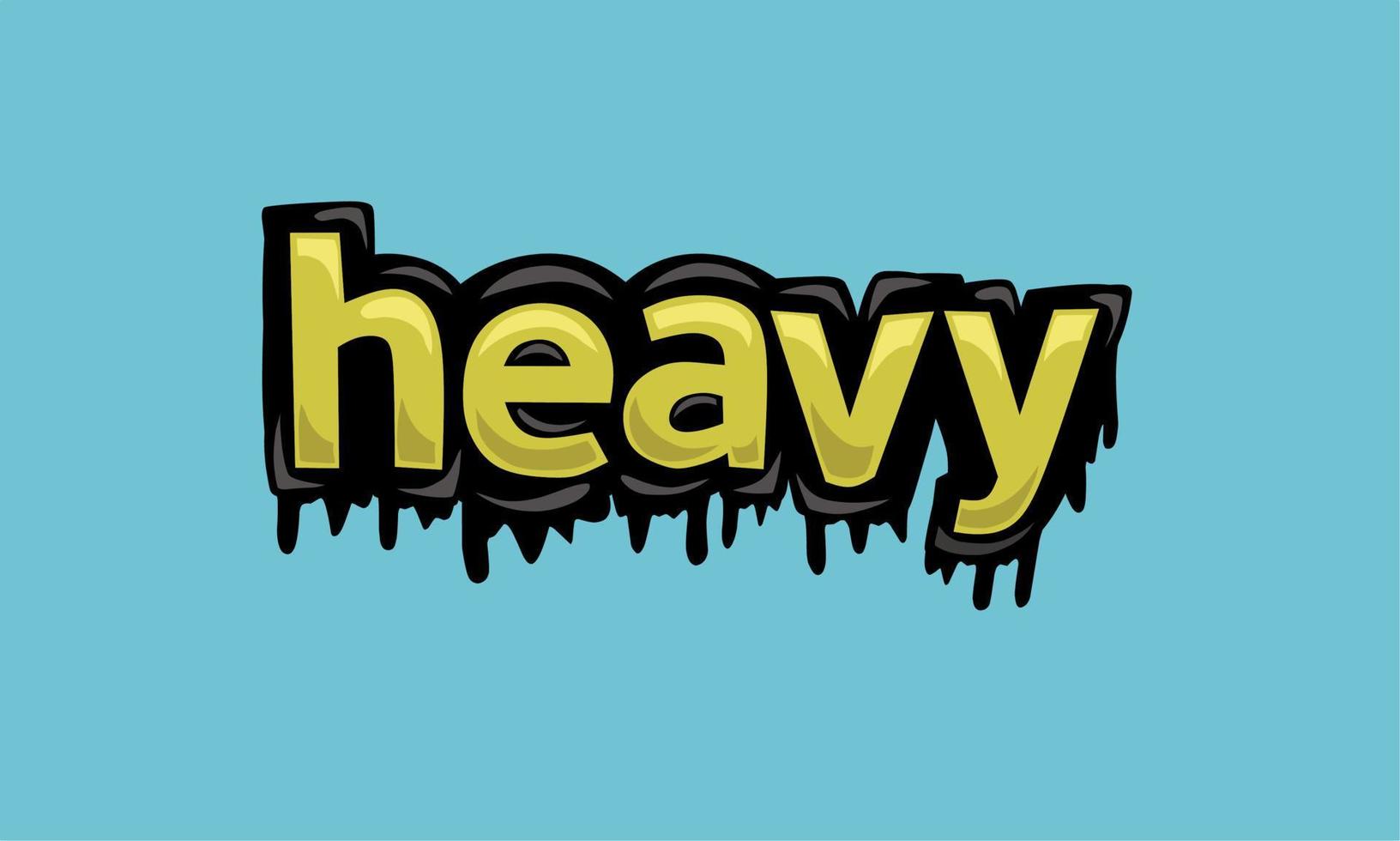 HEAVY writing vector design on blue background