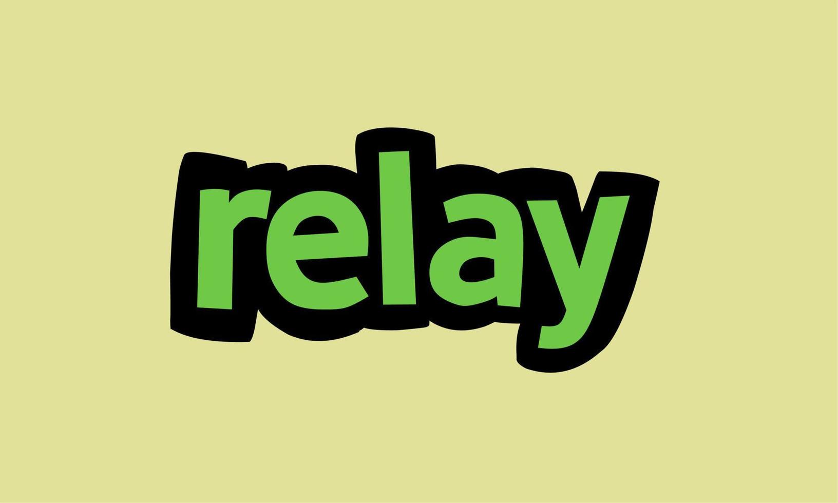 RELAY writing vector design on yellow background