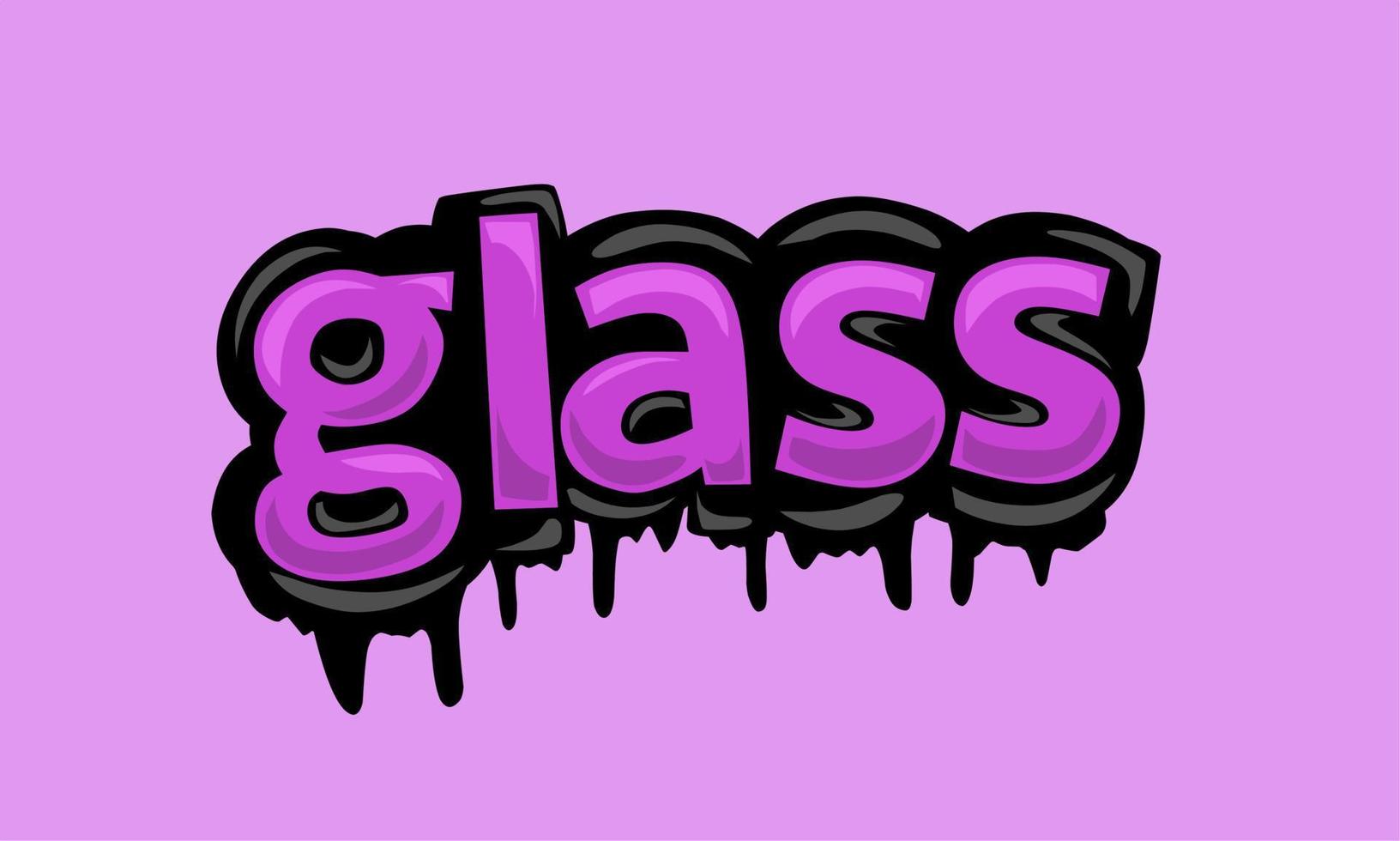 GLASS writing vector design on white background