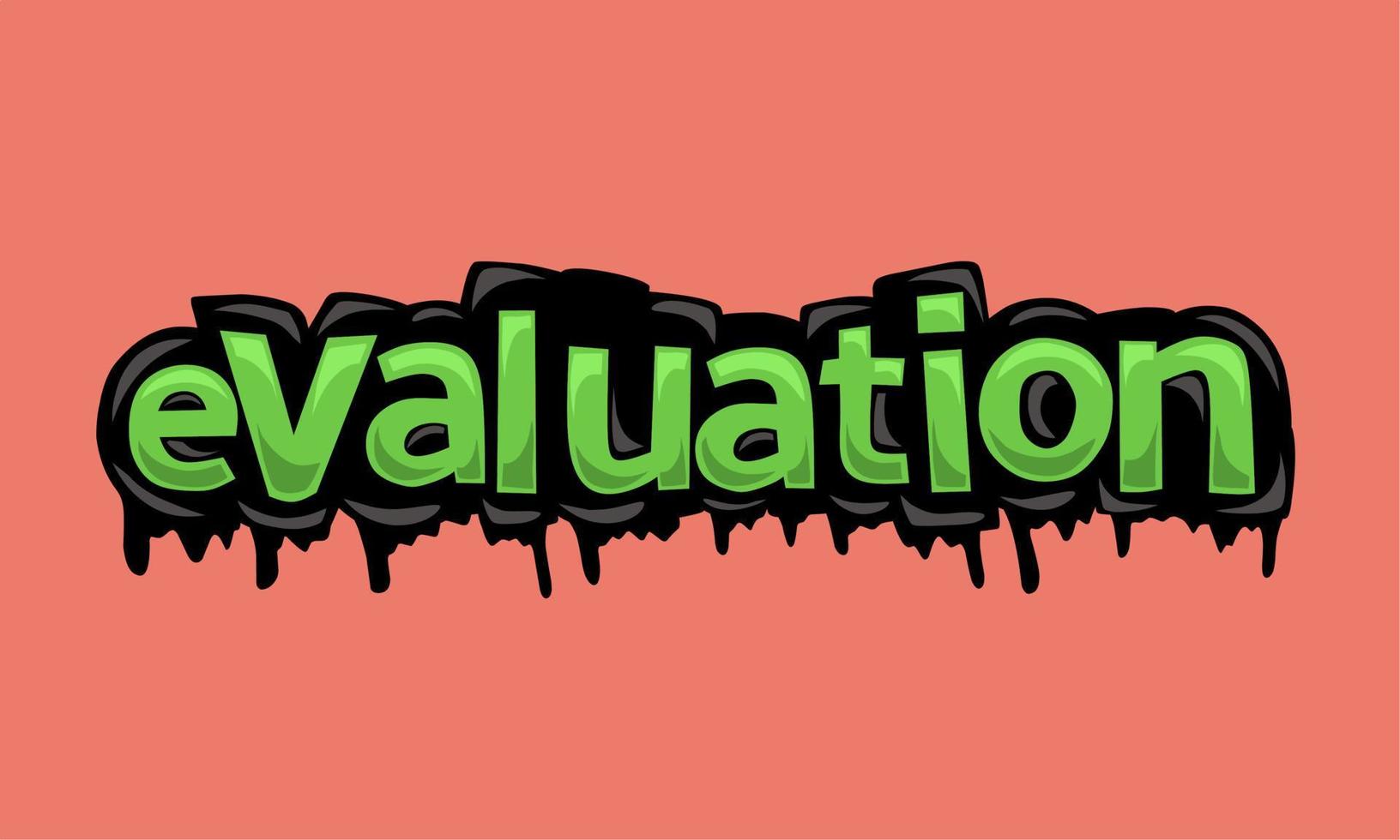 EVALUATION writing vector design on pink  background