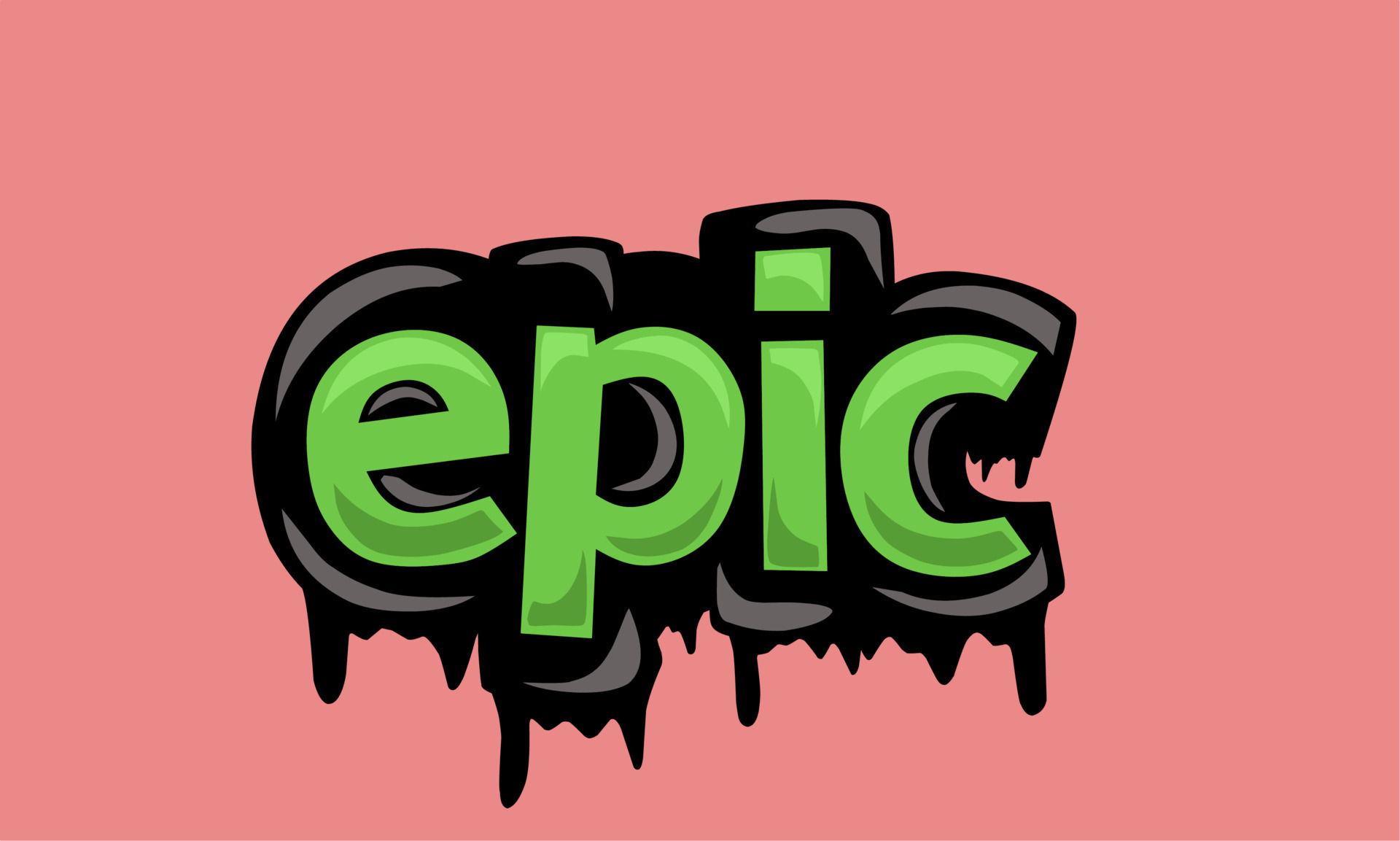 EPIC writing vector design on pink background 9280137 Vector Art at