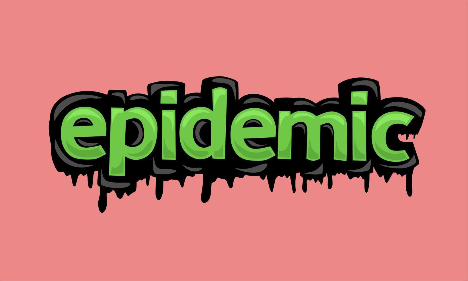 EPIDEMIC writing vector design on pink  background