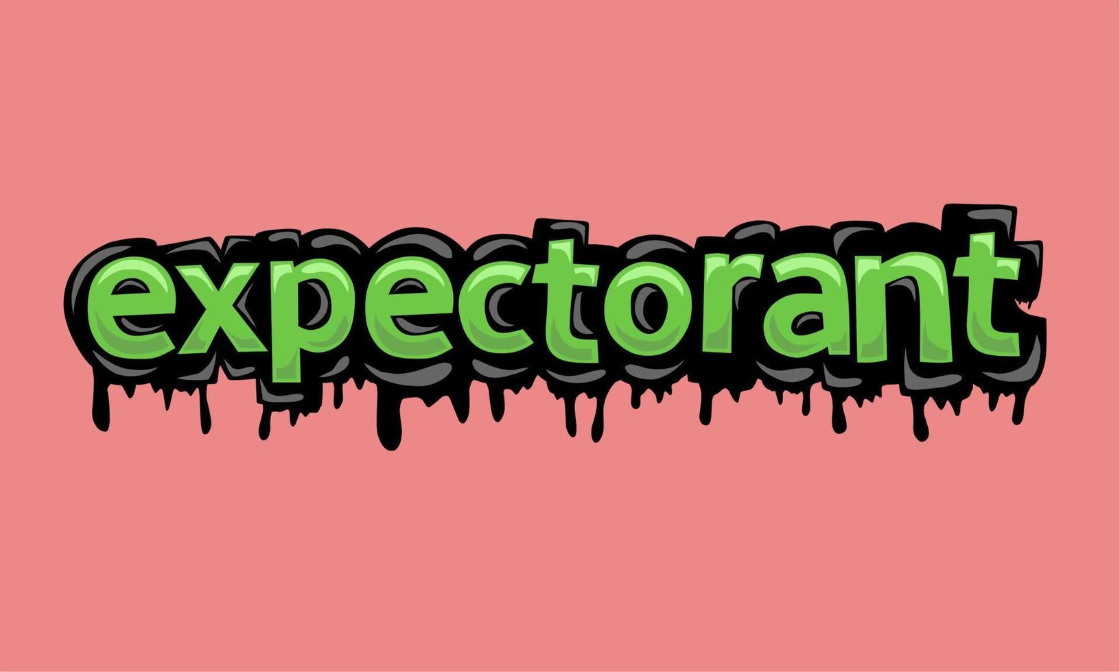 EXPECTORANT writing vector design on pink background