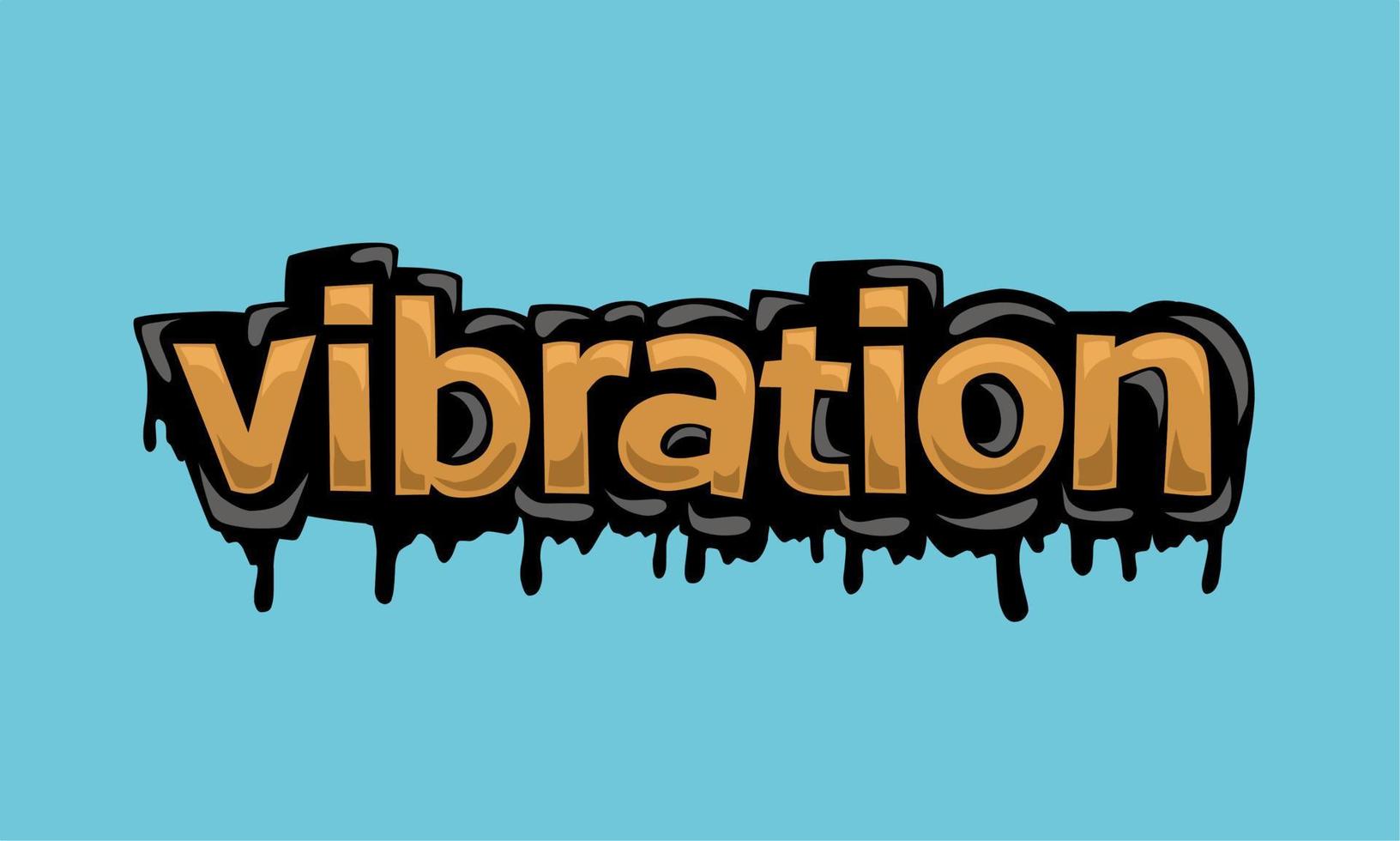 VIBRATION writing vector design on blue background