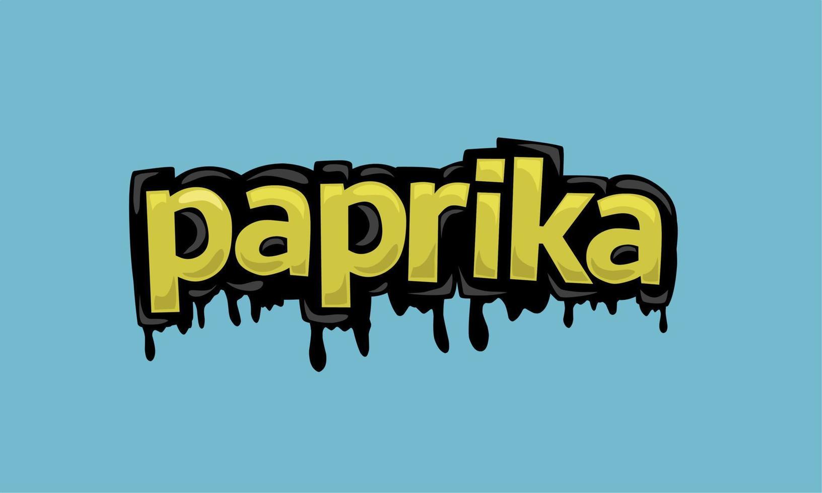 PAPRIKA writing vector design on blue background