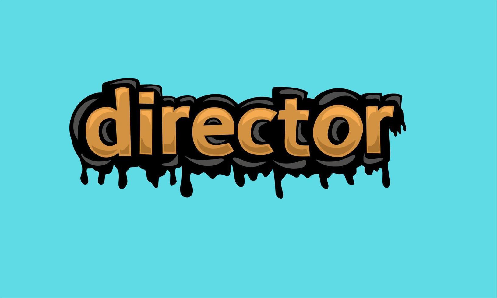 DIRECTOR writing vector design on blue background