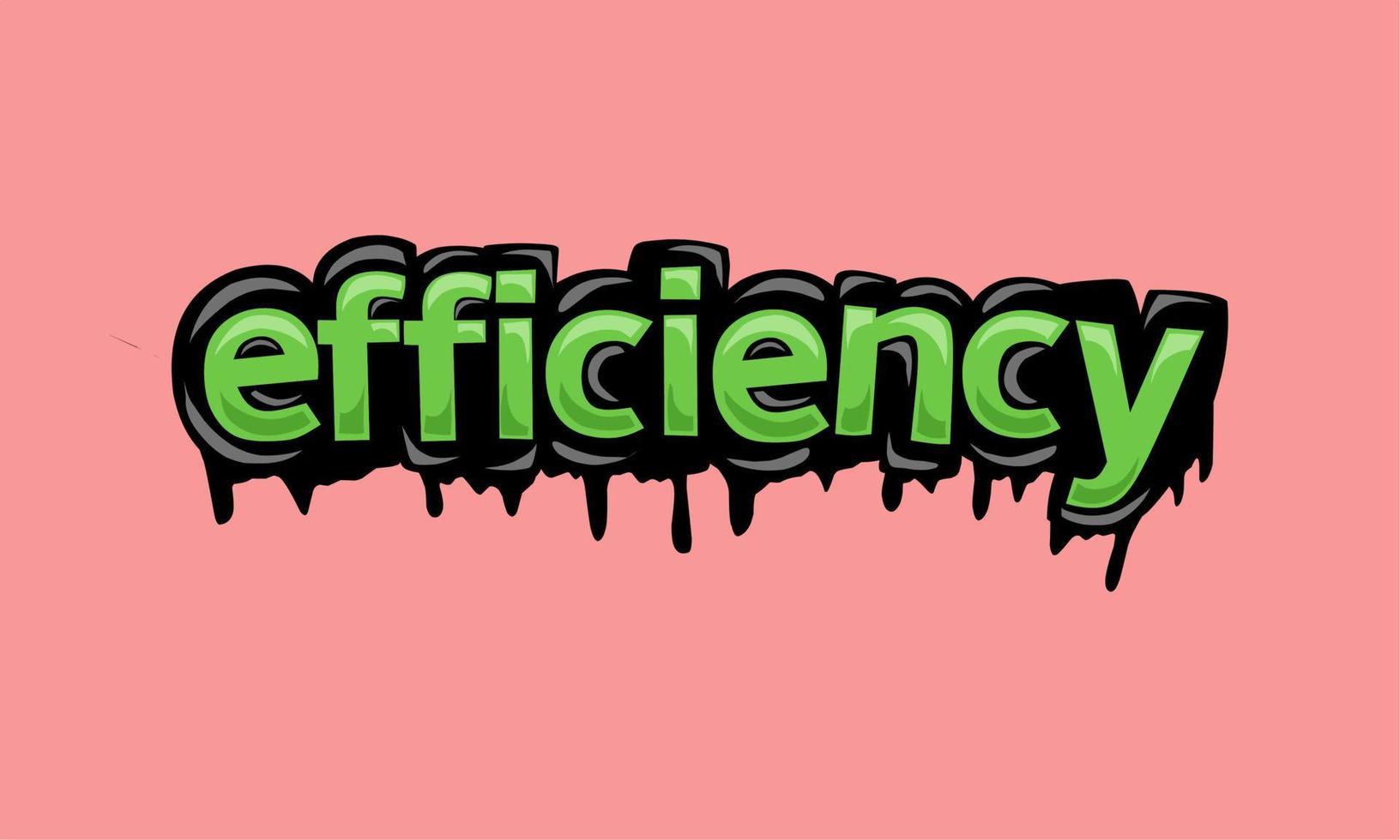 EFFICIENCY writing vector design on pink  background