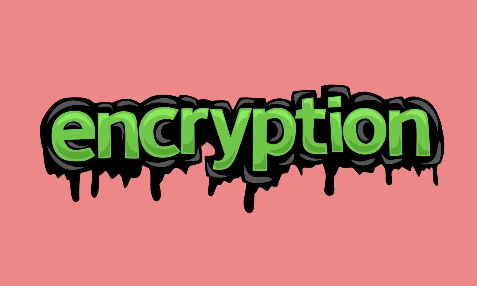 ENCRYPTION writing vector design on pink background