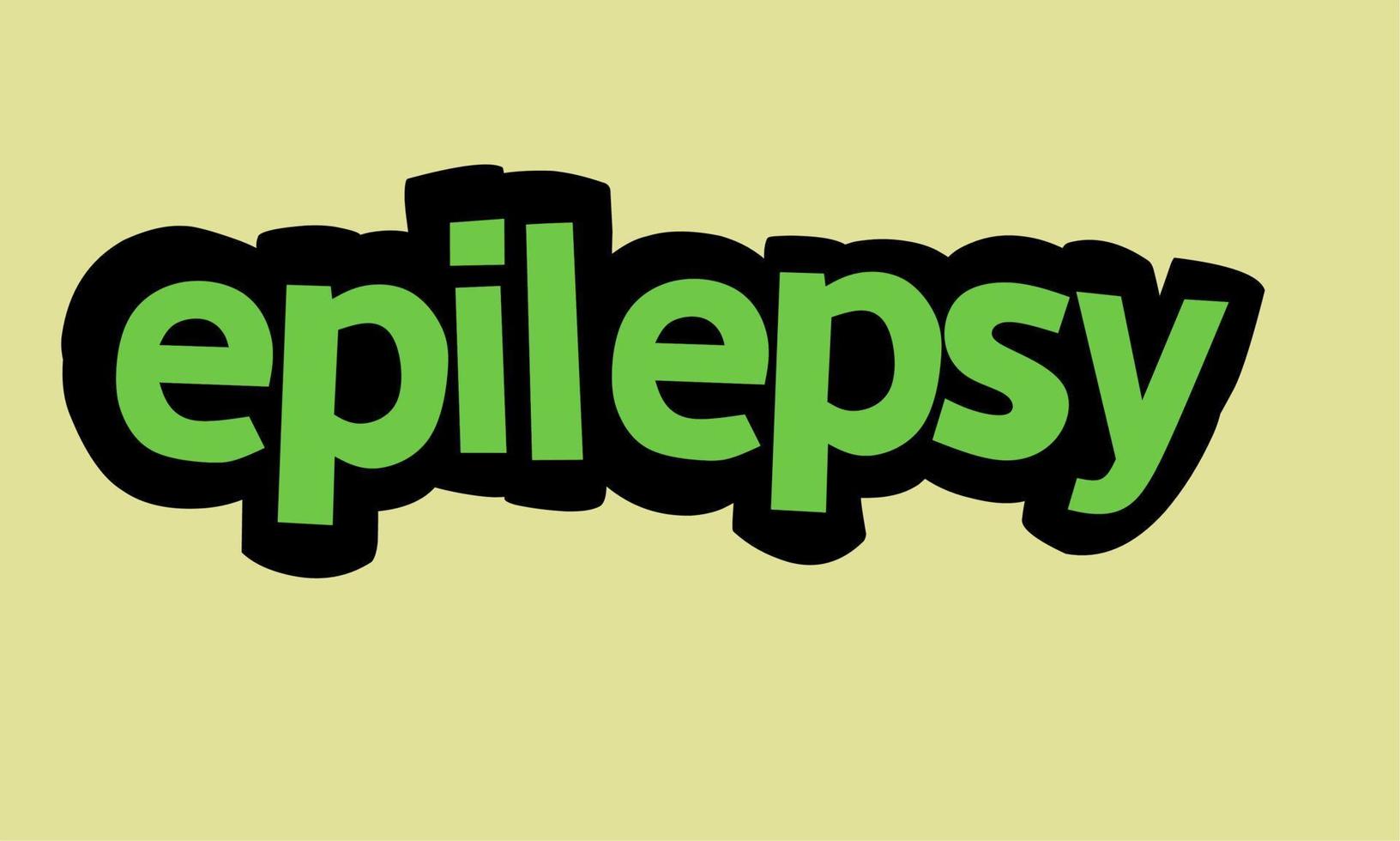 diseño vectorial de escritura de epilepsia sobre fondo amarillo vector