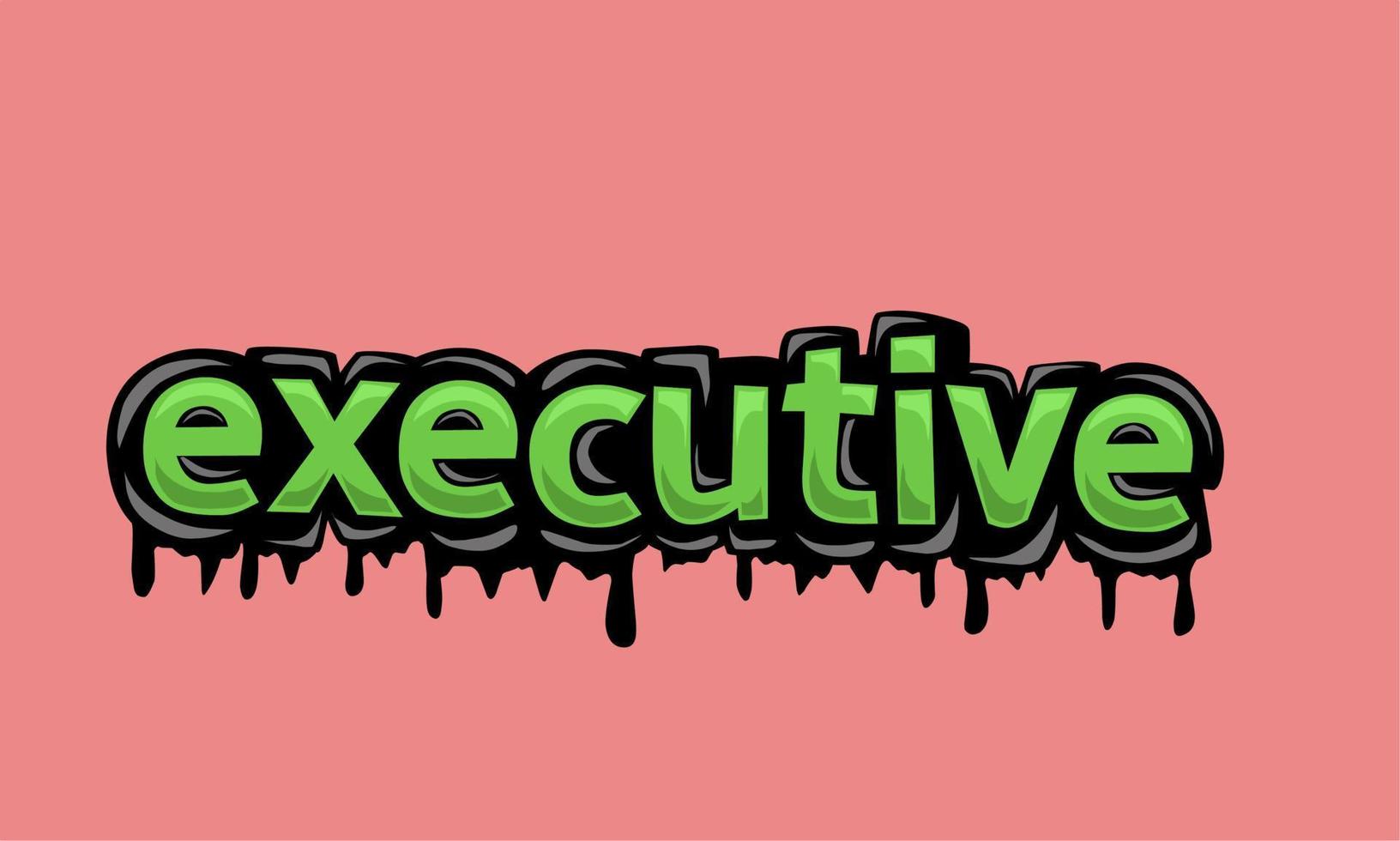 EXECUTIVE writing vector design on pink  background