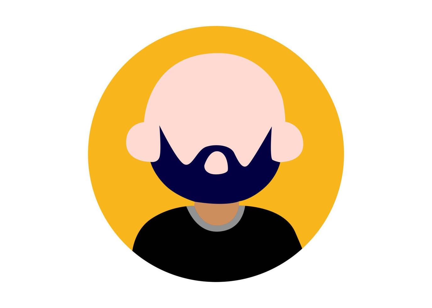 diseño de ilustración de rostro masculino con bigote vector