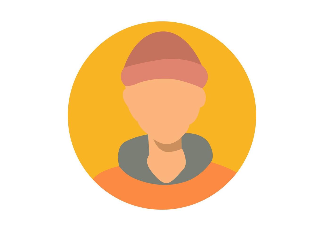 diseño de ilustración de cara masculina con sombrero vector