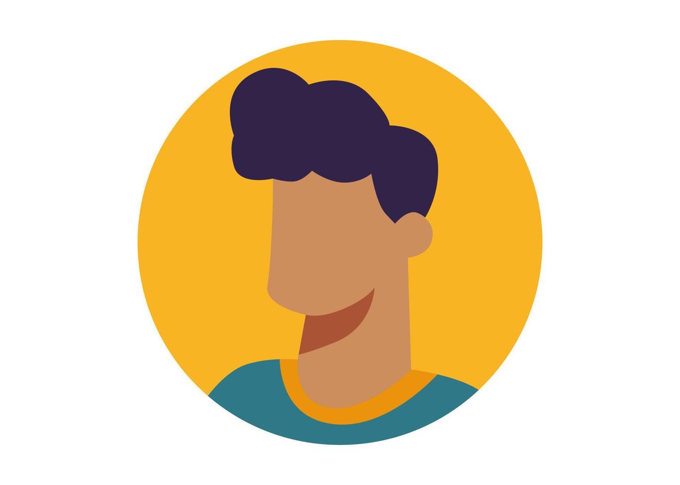 diseño de ilustración de cara de niño de pelo rizado vector