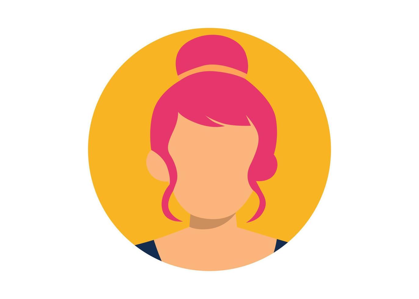 diseño de ilustración de cara de niña joven vector