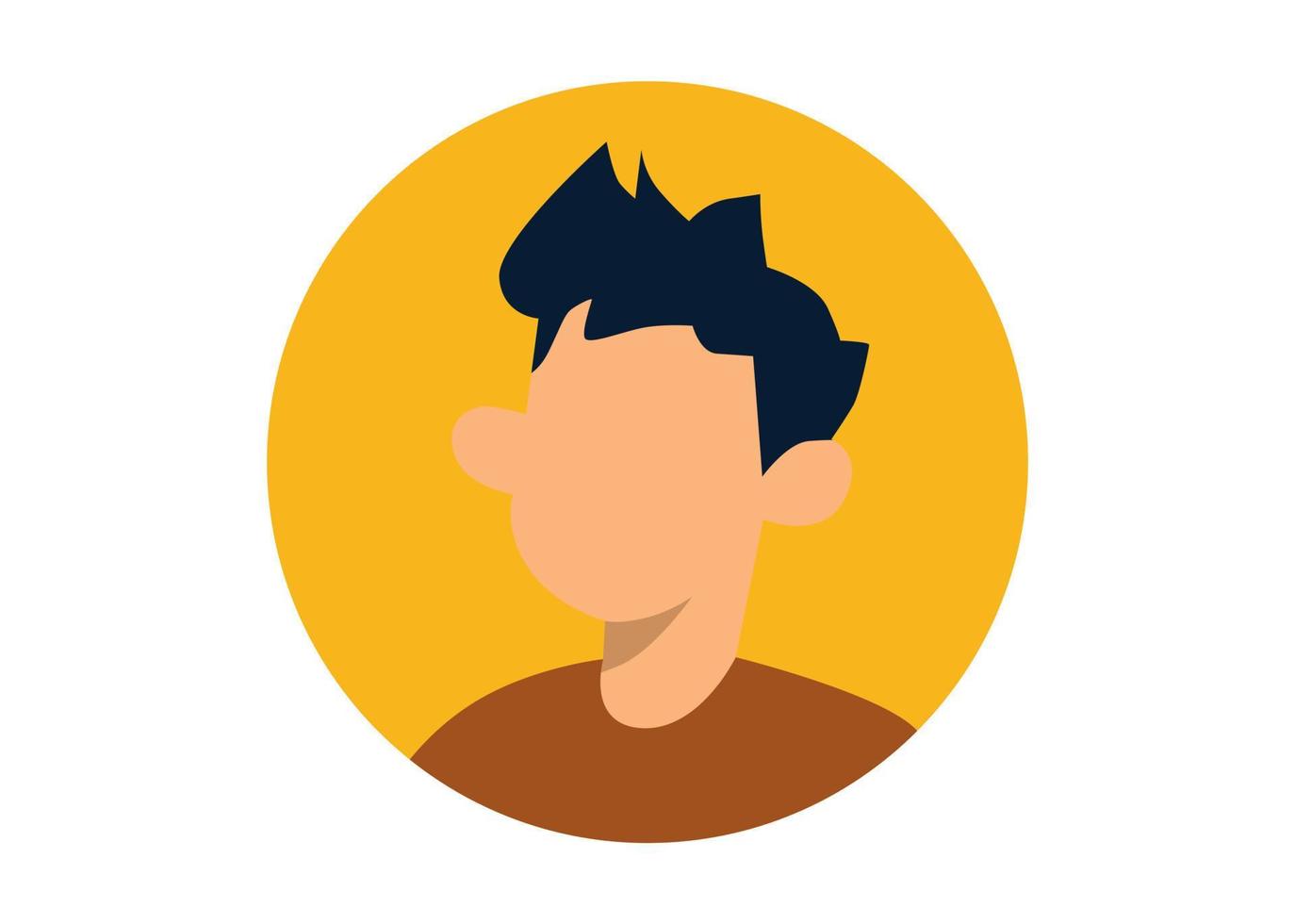 young boy face illustration design vector