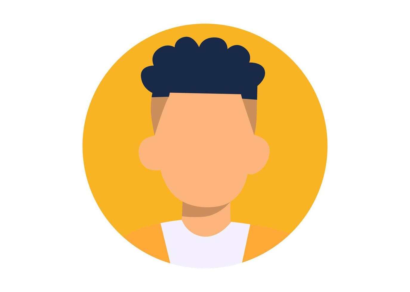 diseño de ilustración de cara de niño de pelo rizado vector