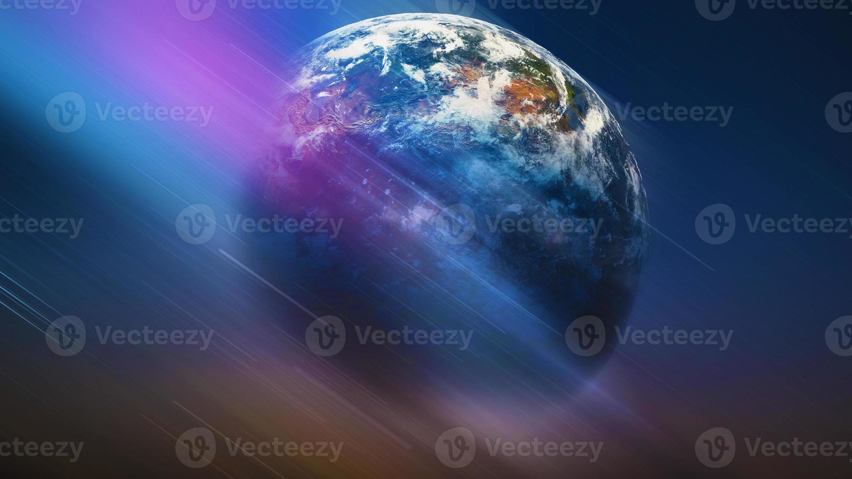 global satellite system. Communication satellite on futuristic space background photo