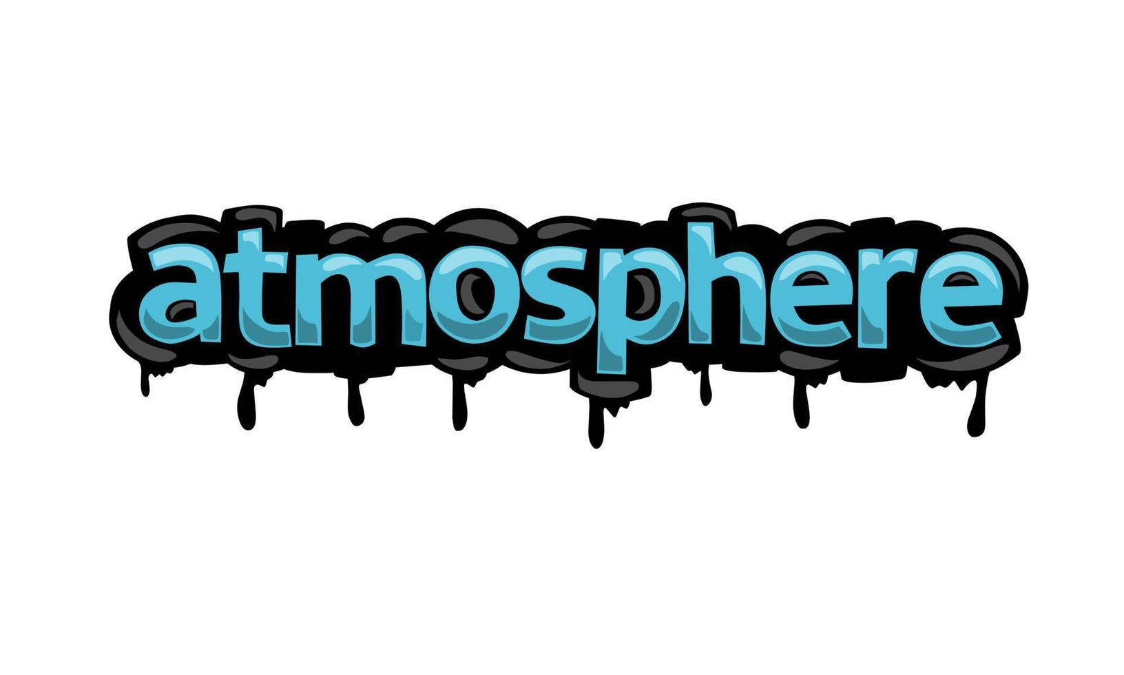 ATMOSPHERE writing vector design on white background