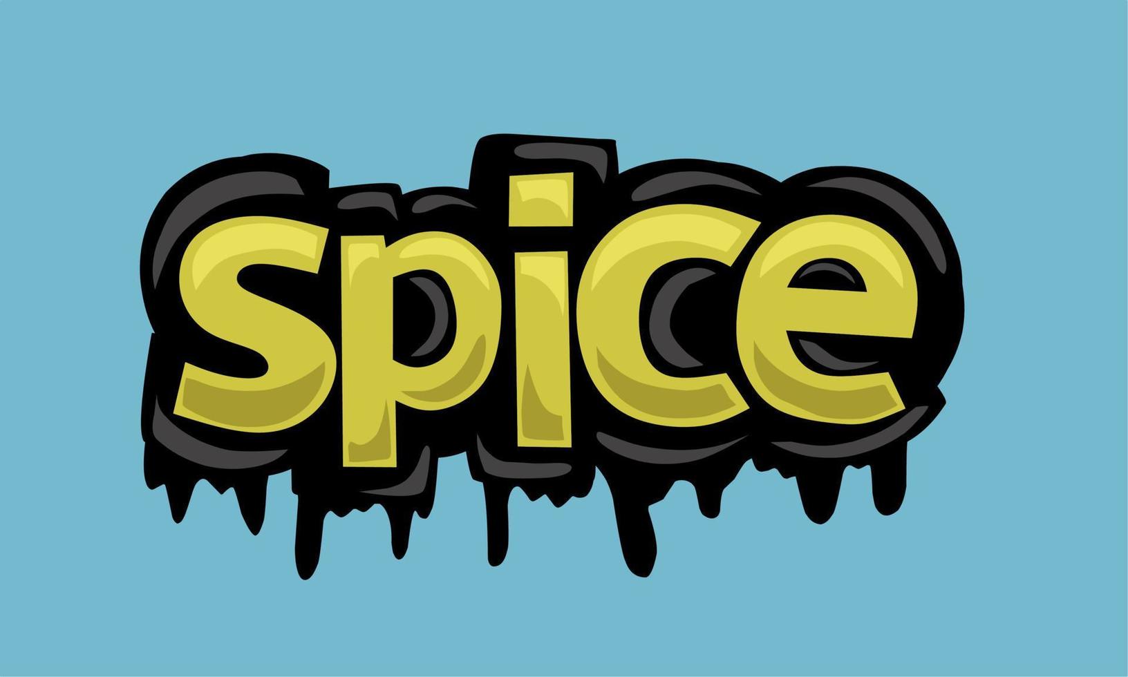 SPICE writing vector design on blue background