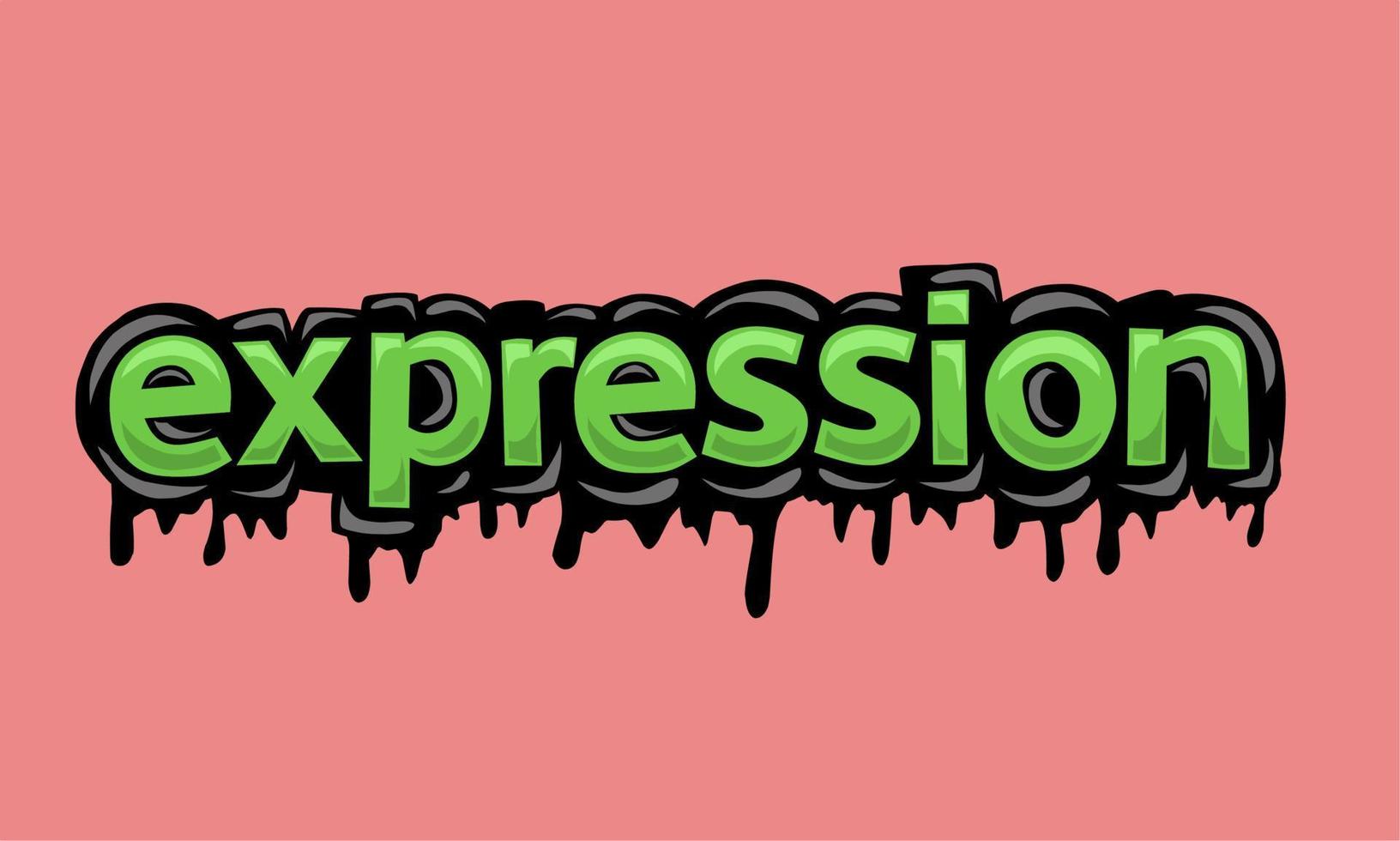 EXPRESSION writing vector design on pink background