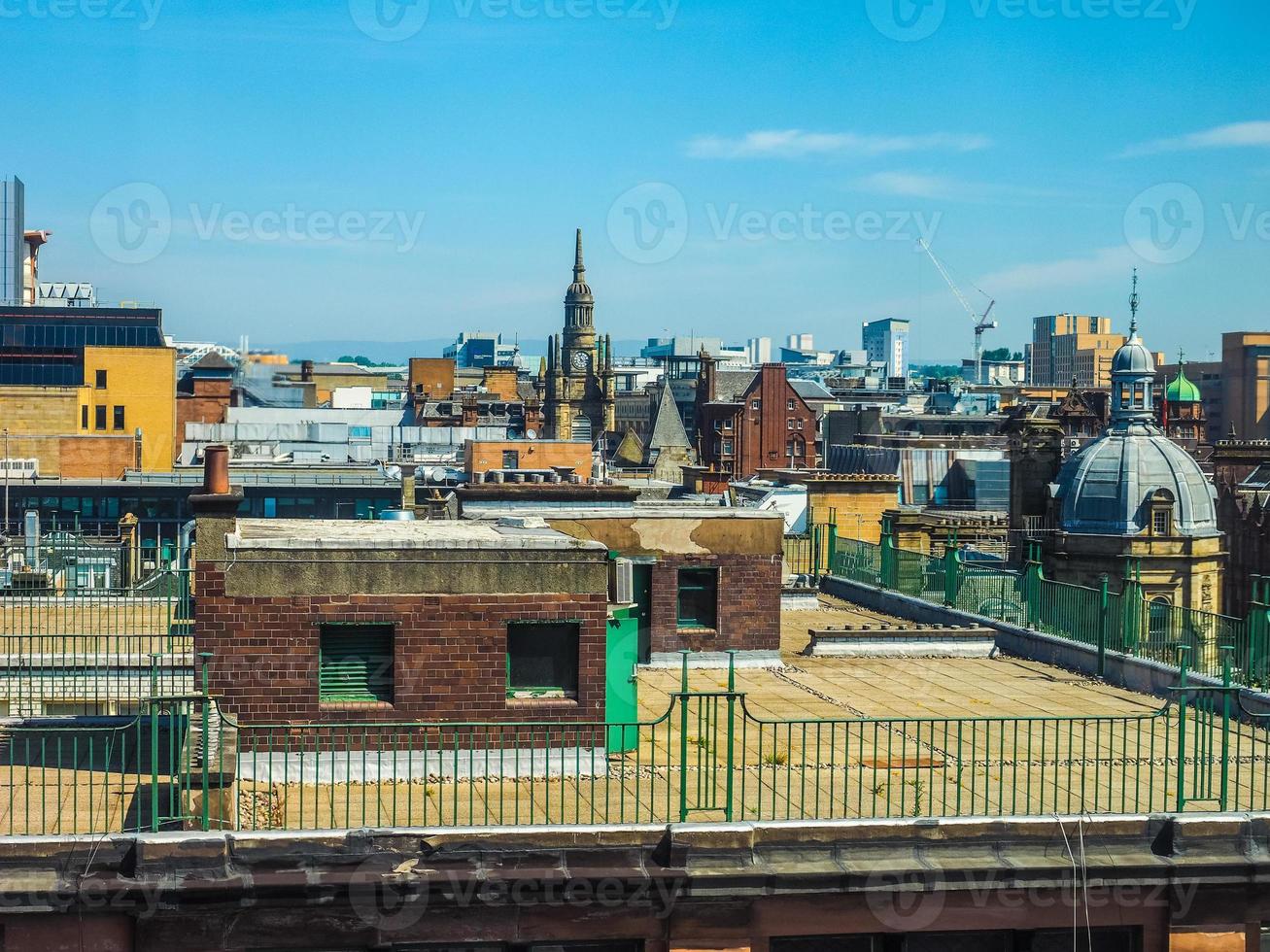 HDR Aerial view of Glasgow photo