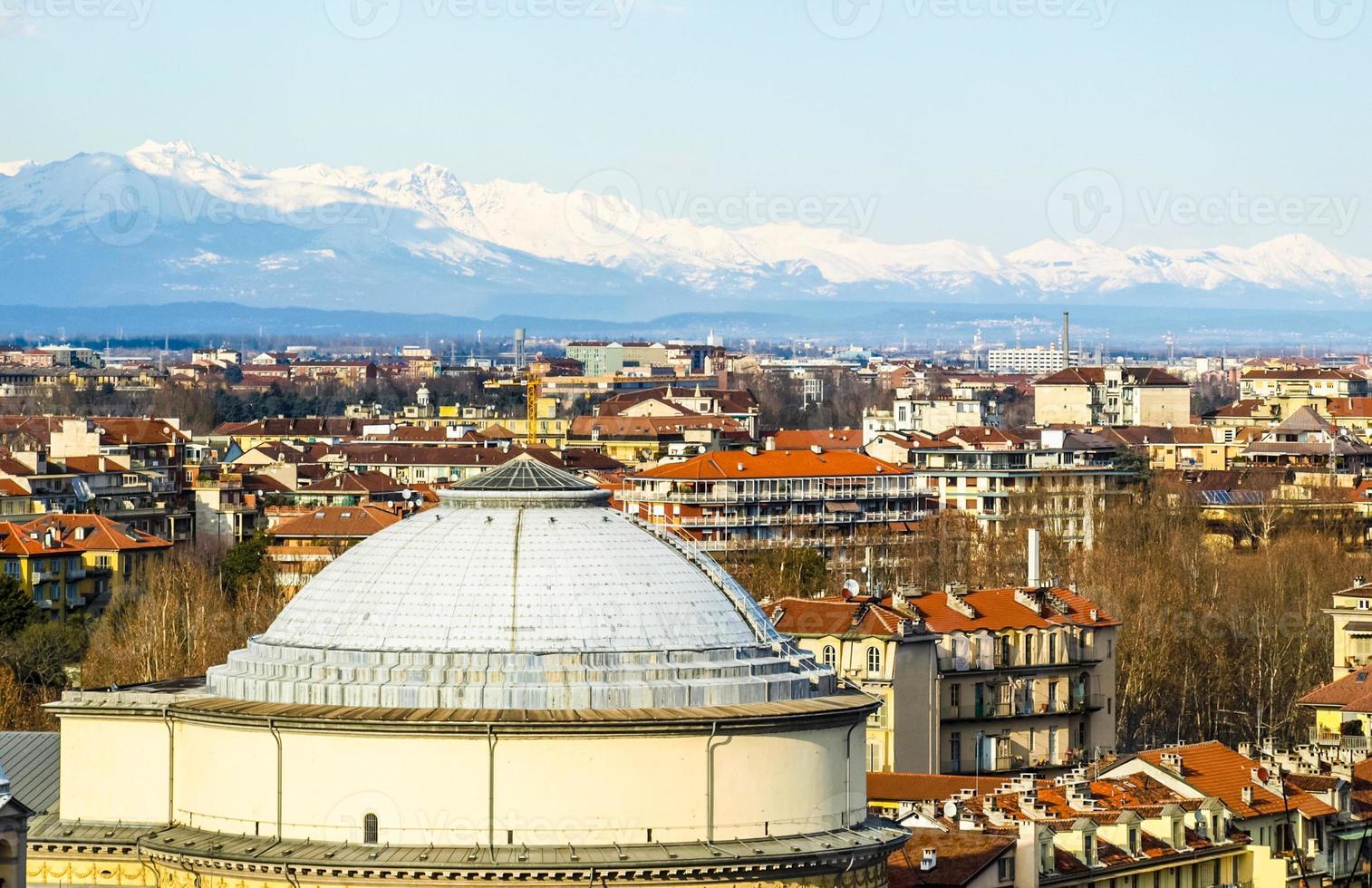 HDR Aerial view of Turin photo