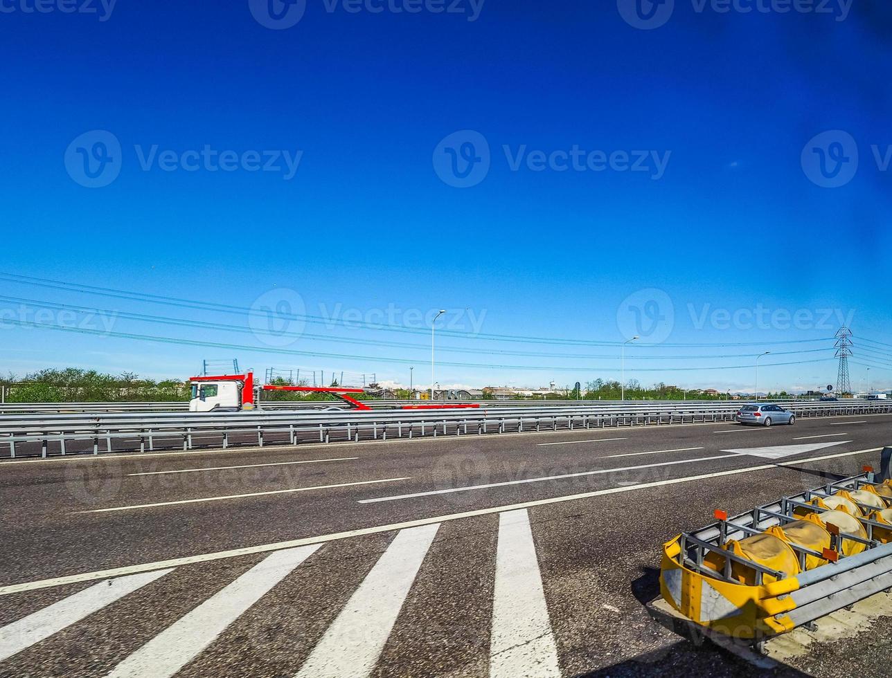 HDR Italian motorway in Milan photo