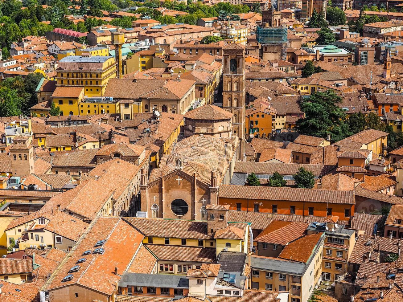 HDR Aerial view of Bologna photo