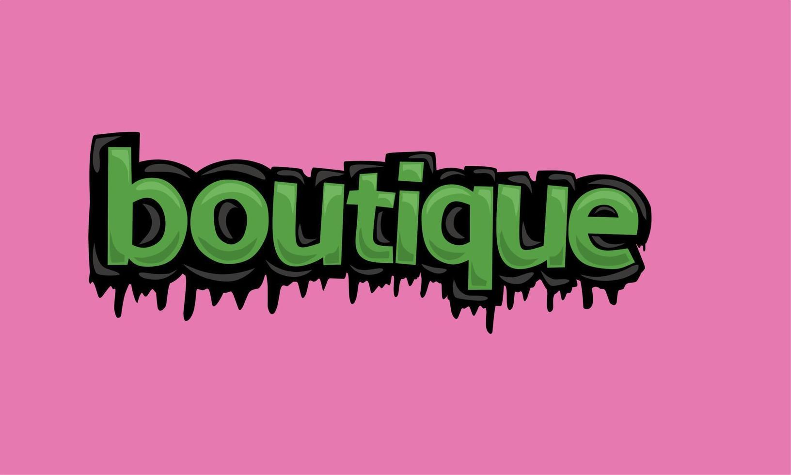 diseño de vector de escritura boutique sobre fondo rosa