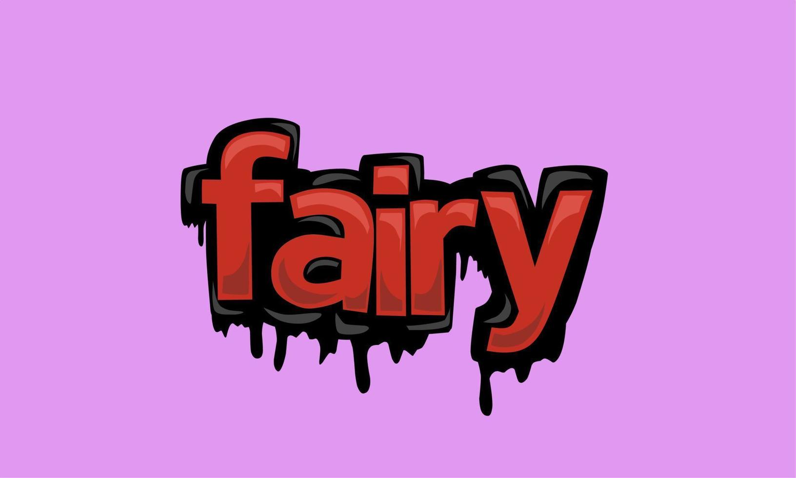 FAIRY writing vector design on white background