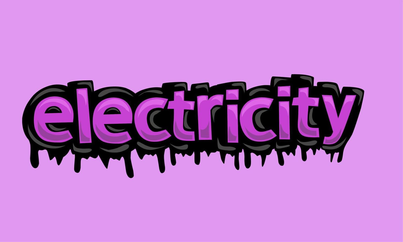 diseño de vector de escritura de electricidad sobre fondo rosa