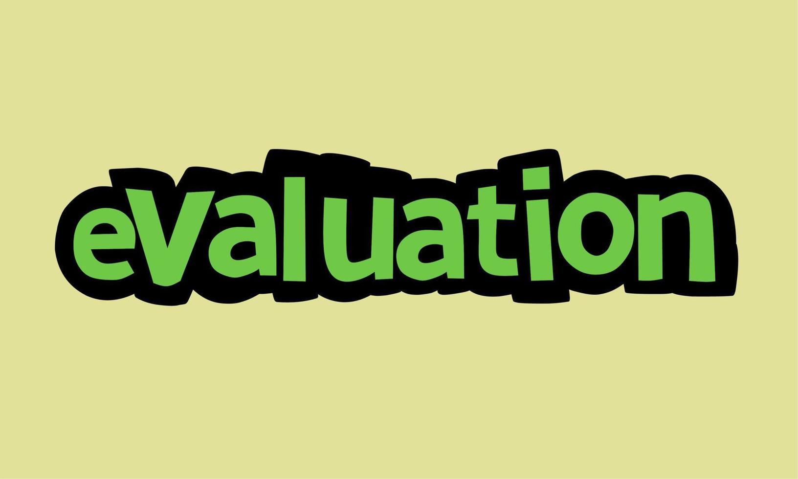 EVALUATION writing vector design on yellow background