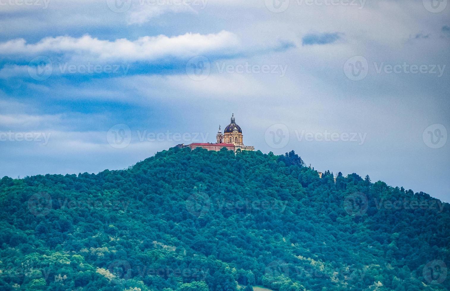 hdr basilica di superga en turín foto