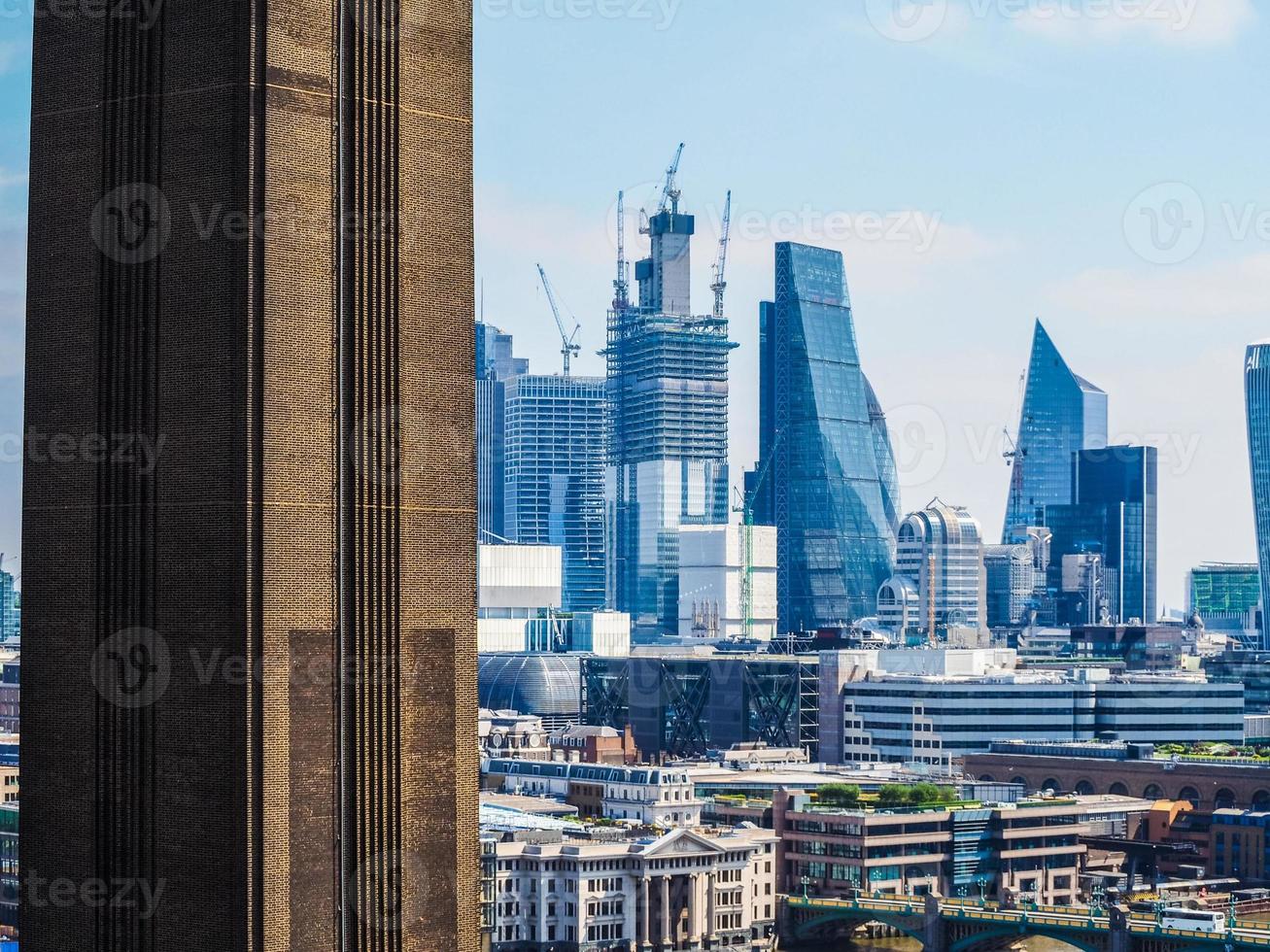 hdr horizonte de la ciudad de londres foto